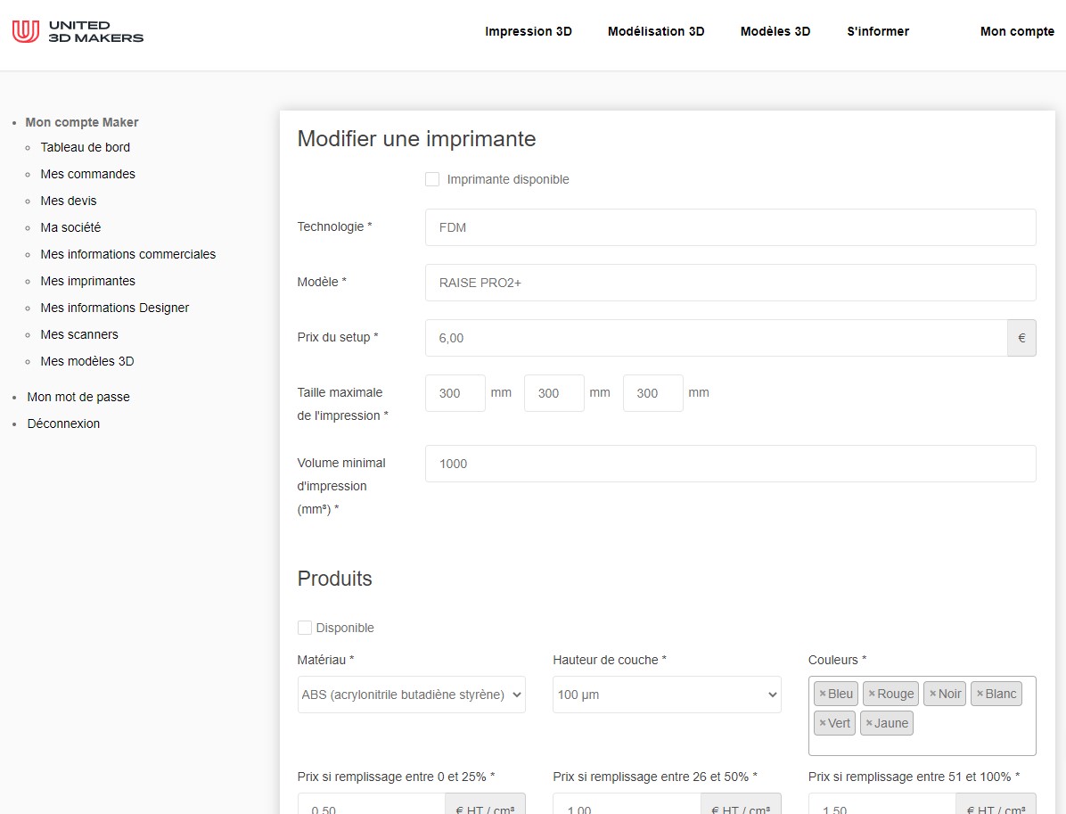 modifier des imprimantes mars22