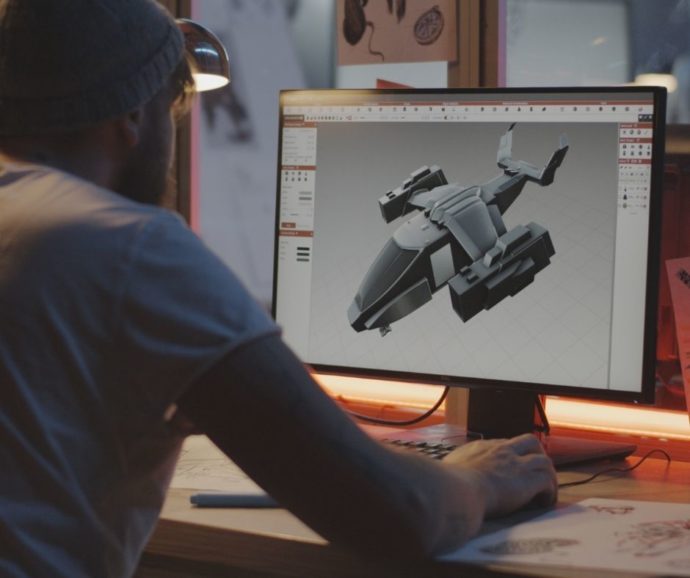 Visualiser le travail d'un designer graphique 3D en fabrication additive